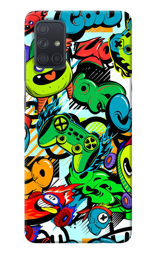 Game Doodle Samsung A71 Back Cover