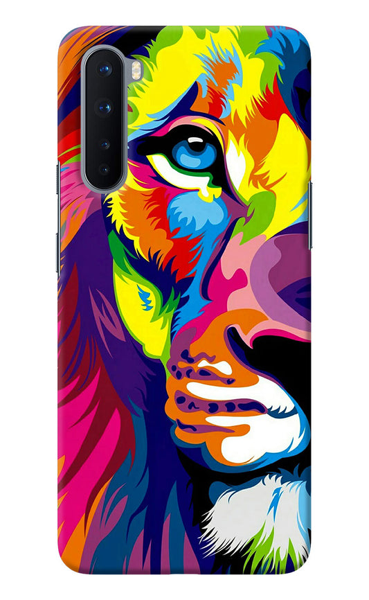 Lion Half Face Oneplus Nord Back Cover
