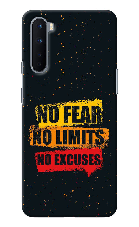 No Fear No Limits No Excuse Oneplus Nord Back Cover