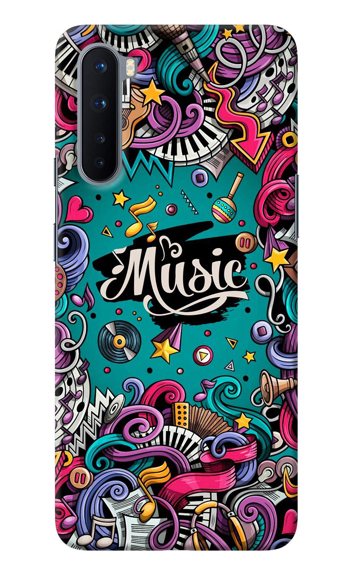 Music Graffiti Oneplus Nord Back Cover