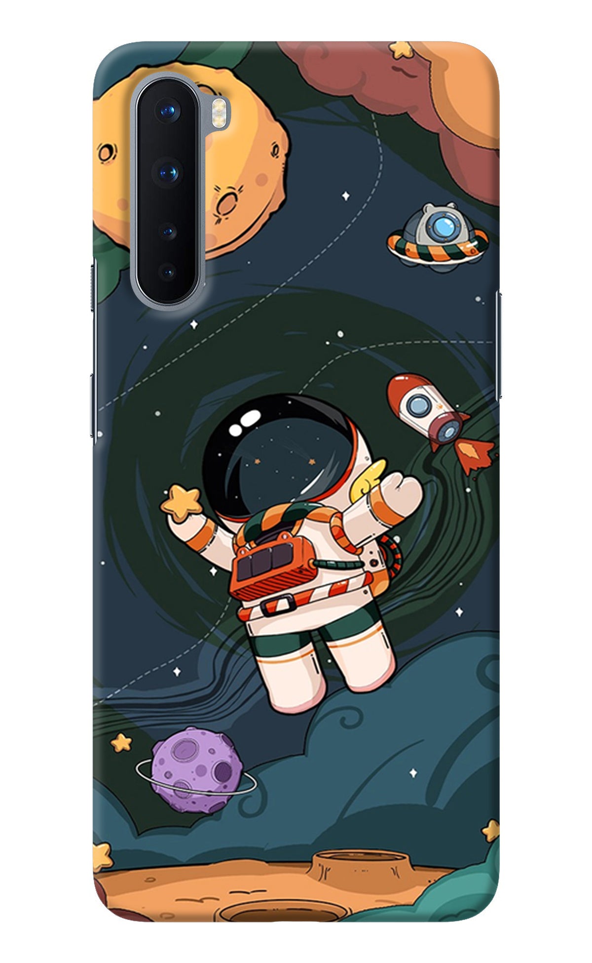 Cartoon Astronaut Oneplus Nord Back Cover