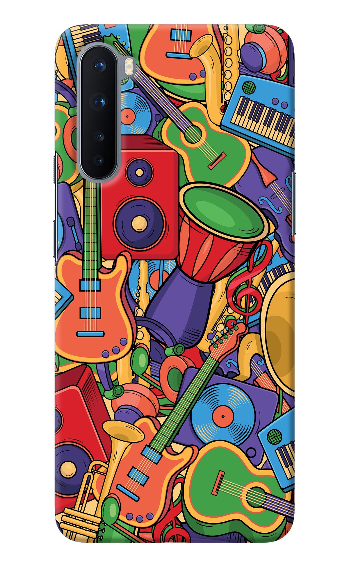 Music Instrument Doodle Oneplus Nord Back Cover