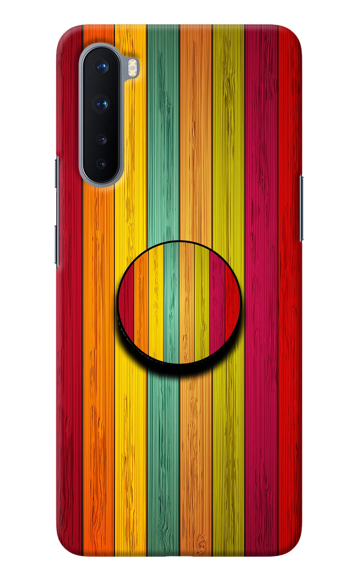 Multicolor Wooden Oneplus Nord Pop Case