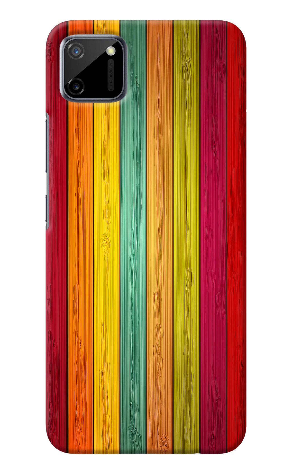 Multicolor Wooden Realme C11 2020 Back Cover