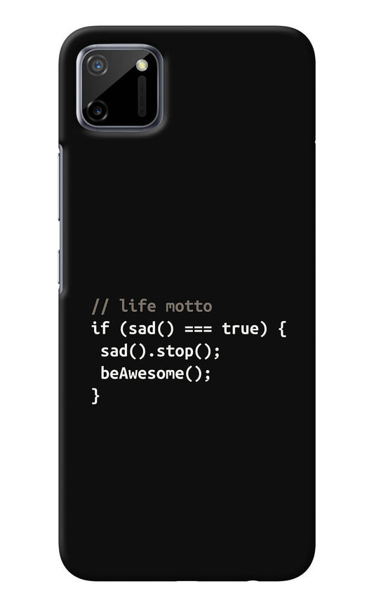 Life Motto Code Realme C11 2020 Back Cover