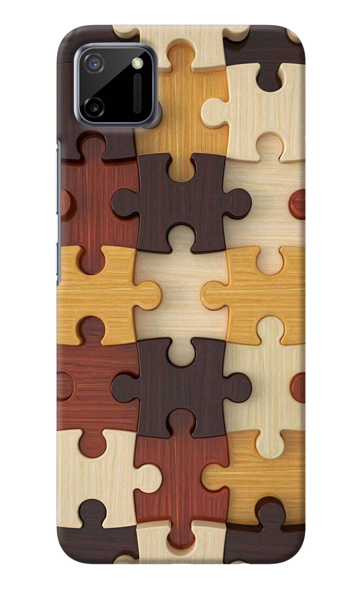 Wooden Puzzle Realme C11 2020 Back Cover