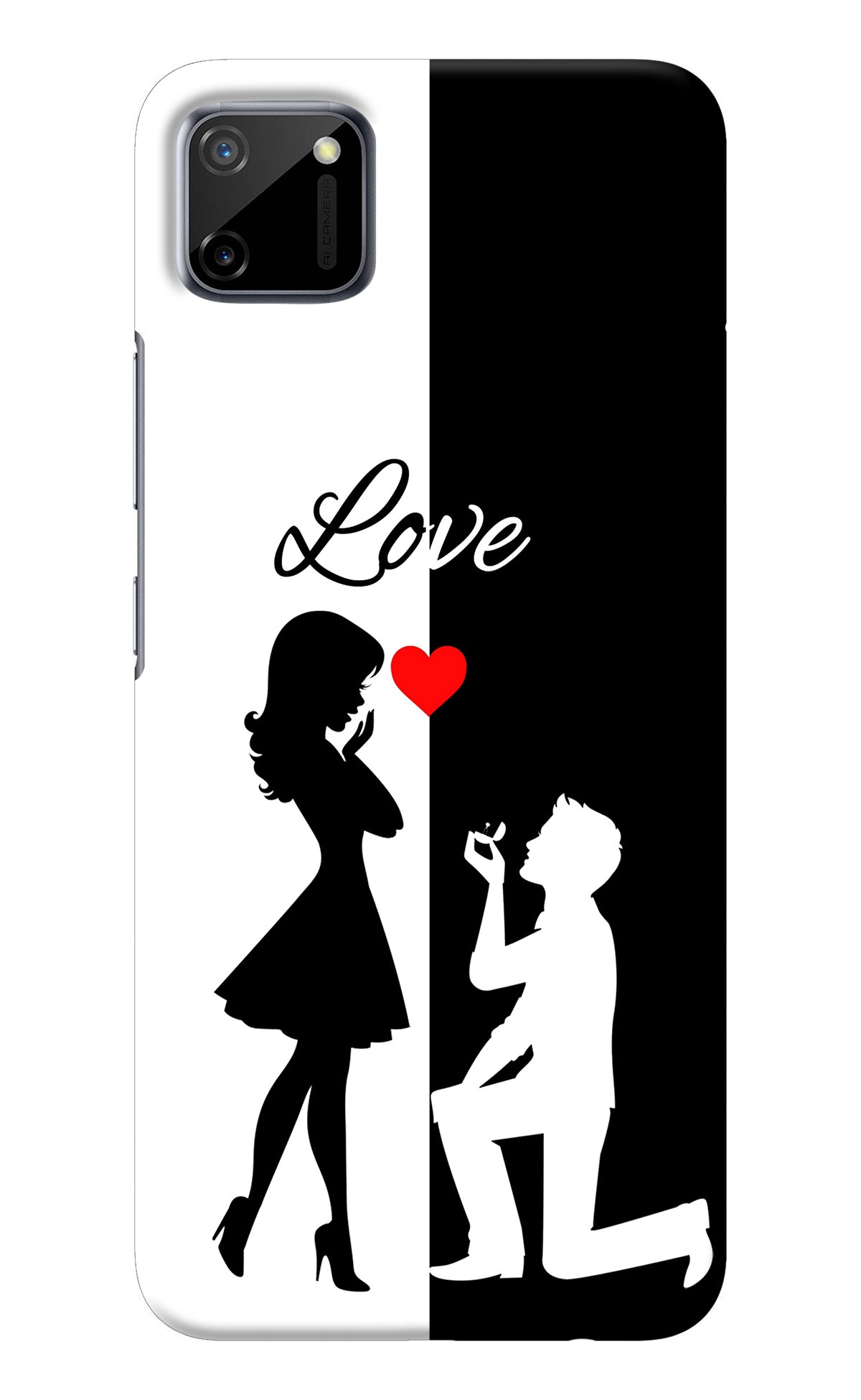 Love Propose Black And White Realme C11 2020 Back Cover