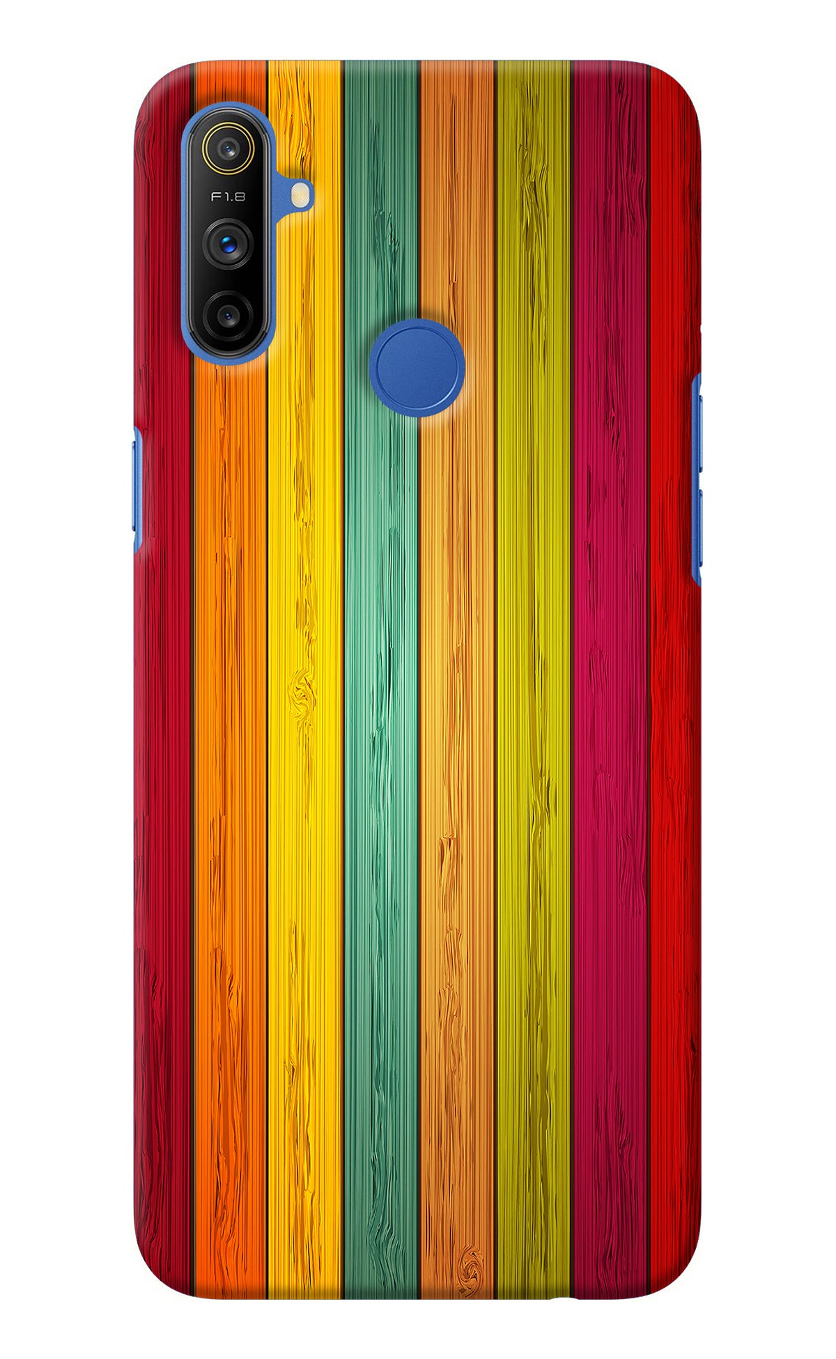 Multicolor Wooden Realme Narzo 10A/20A Back Cover