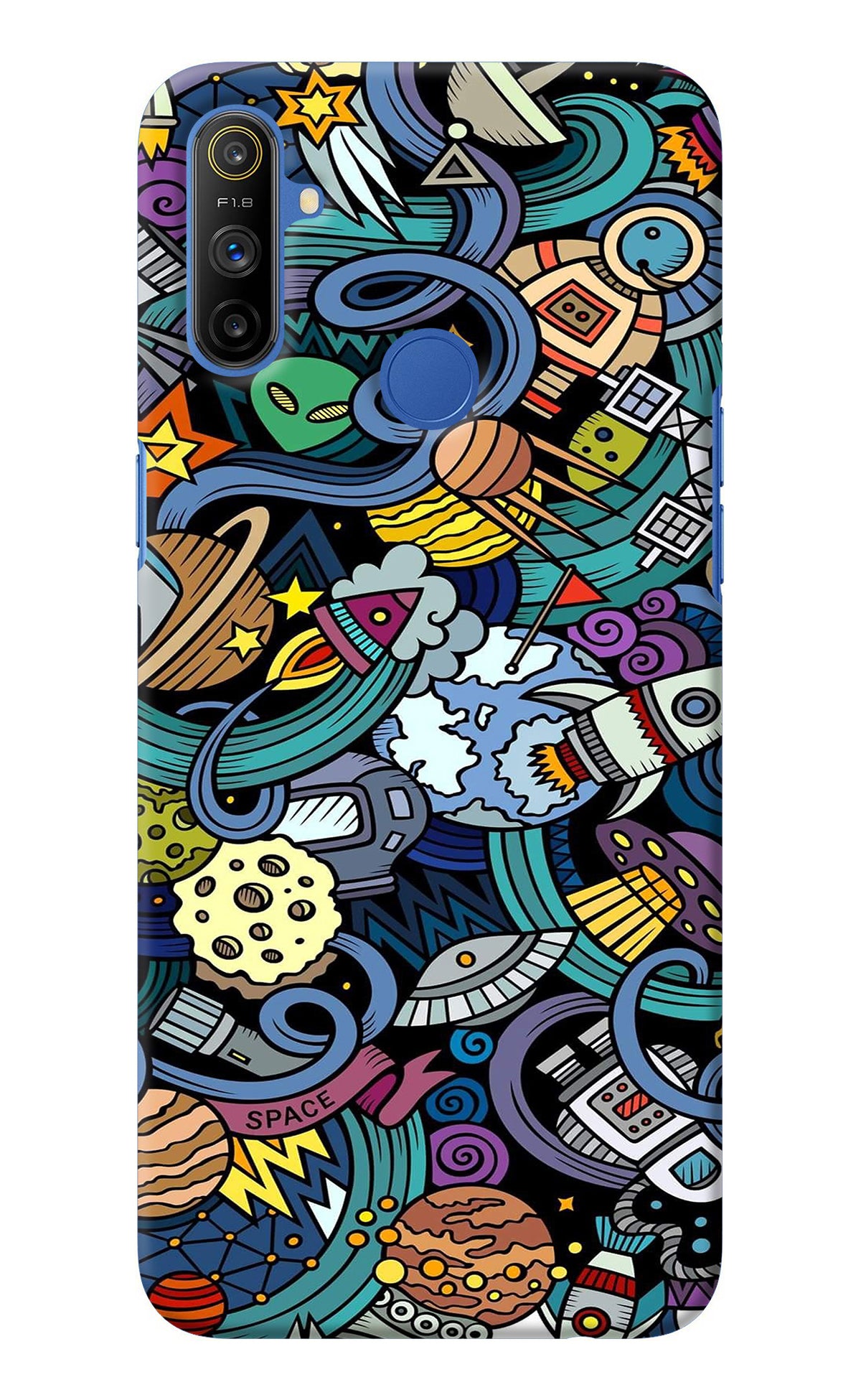 Space Abstract Realme Narzo 10A/20A Back Cover