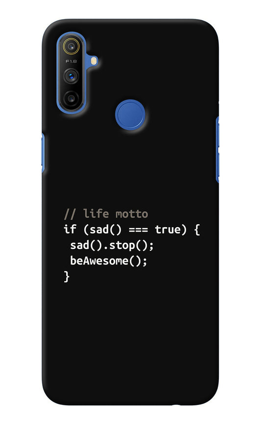 Life Motto Code Realme Narzo 10A/20A Back Cover