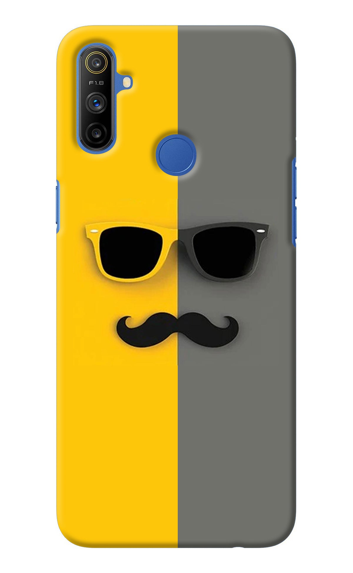 Sunglasses with Mustache Realme Narzo 10A/20A Back Cover