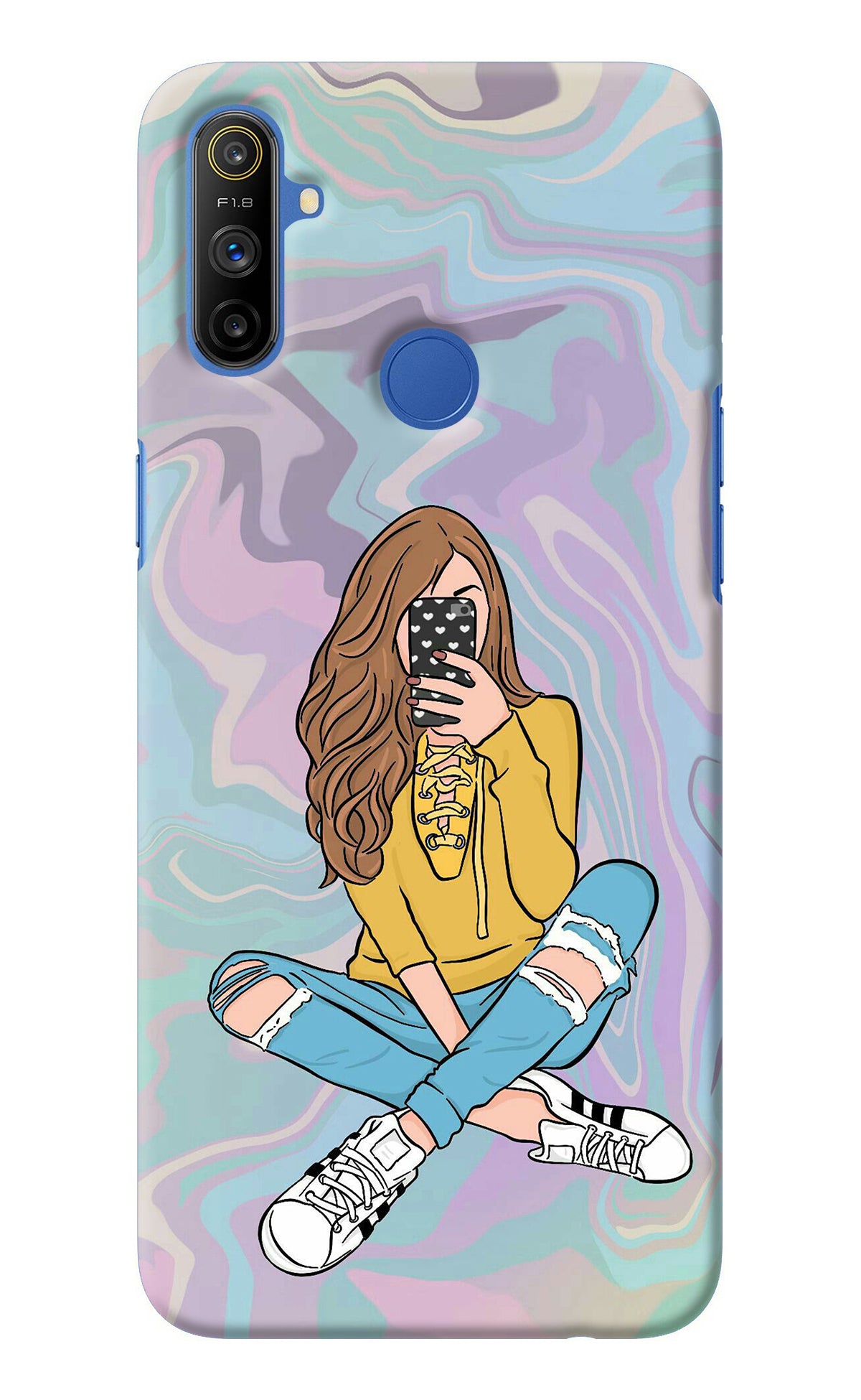 Selfie Girl Realme Narzo 10A/20A Back Cover