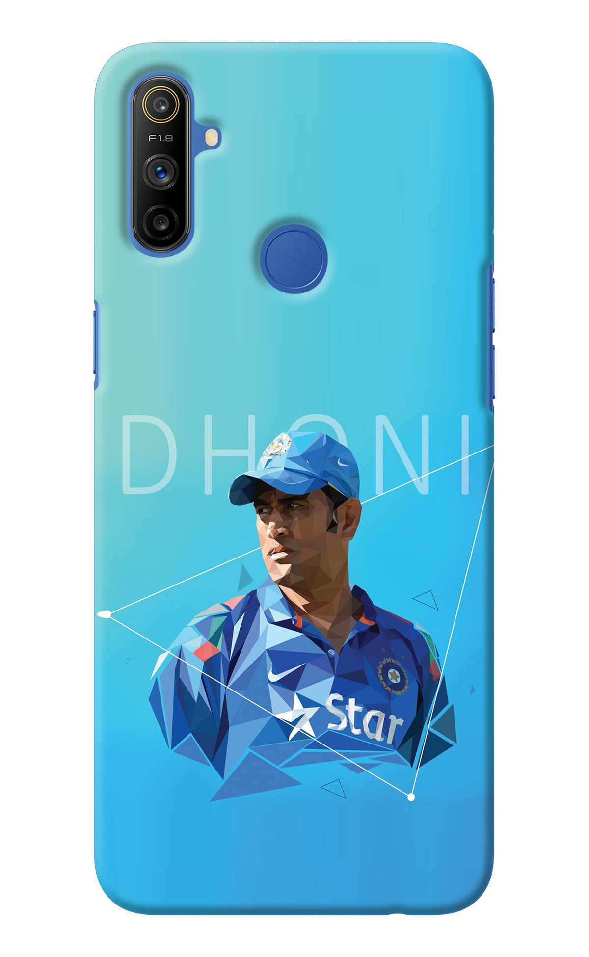 Dhoni Artwork Realme Narzo 10A/20A Back Cover