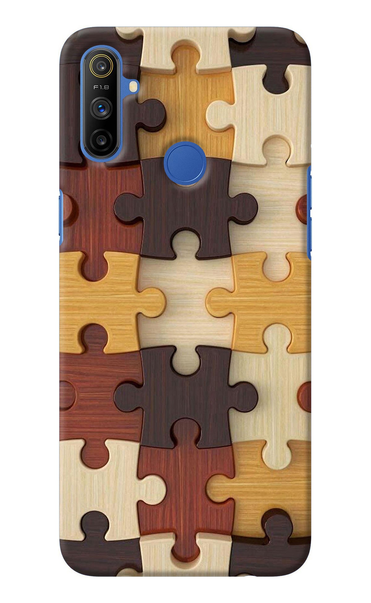 Wooden Puzzle Realme Narzo 10A/20A Back Cover