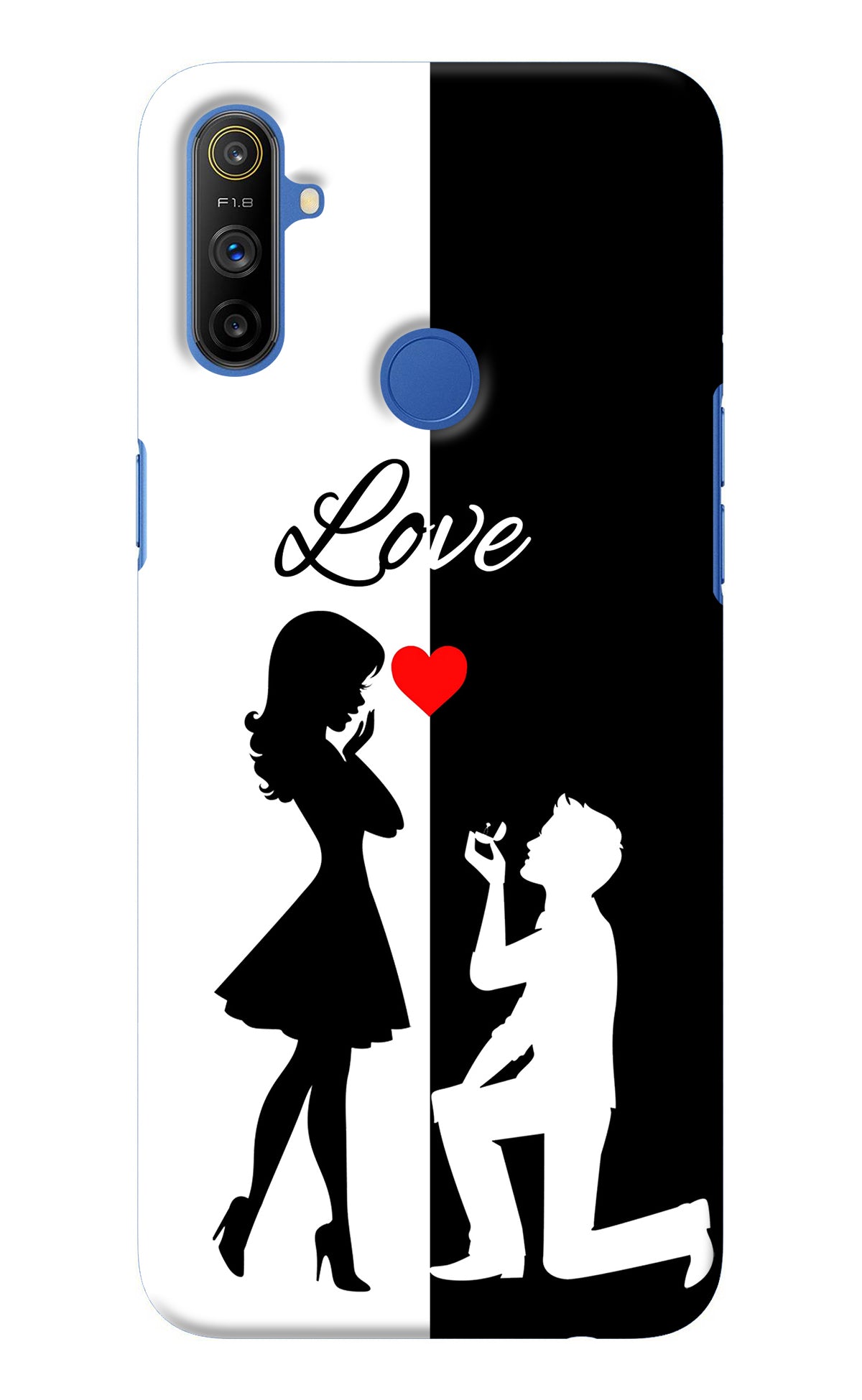 Love Propose Black And White Realme Narzo 10A/20A Back Cover