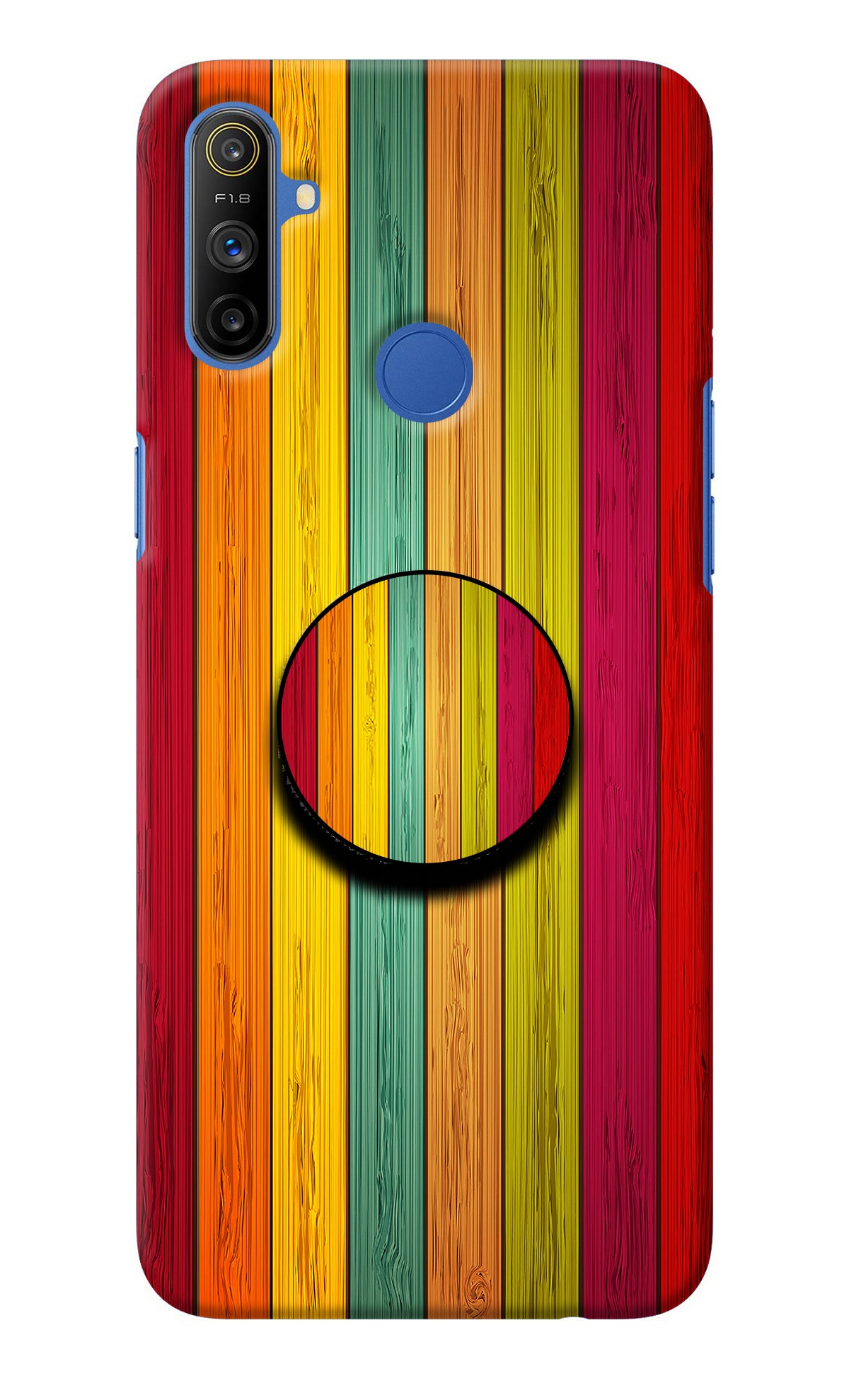 Multicolor Wooden Realme Narzo 10A/20A Pop Case