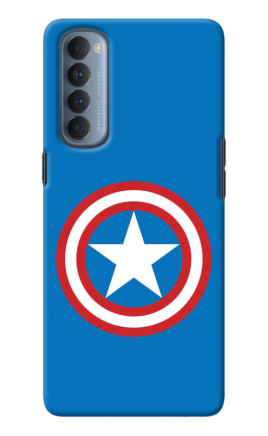 Captain America Logo Oppo Reno4 Pro Back Cover