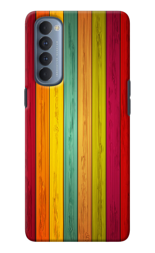 Multicolor Wooden Oppo Reno4 Pro Back Cover