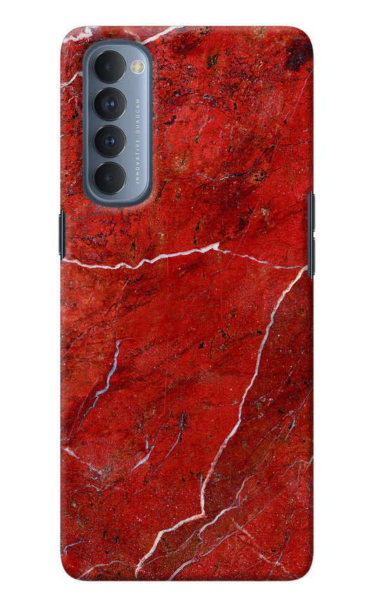 Red Marble Design Oppo Reno4 Pro Back Cover