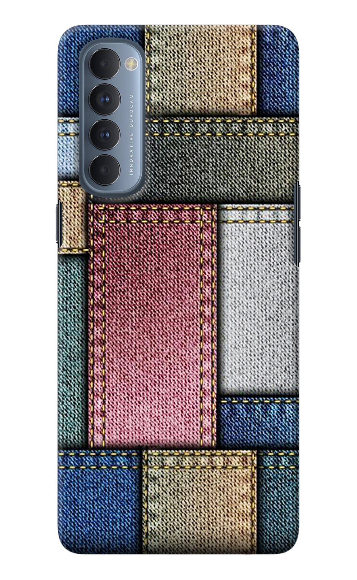 Multicolor Jeans Oppo Reno4 Pro Back Cover