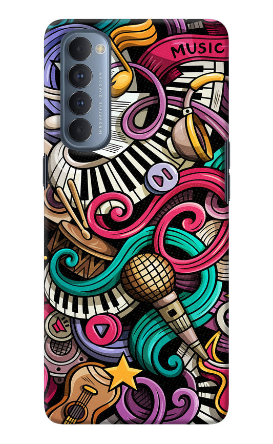 Music Abstract Oppo Reno4 Pro Back Cover