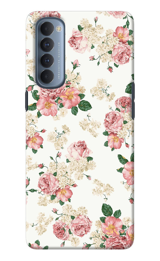 Flowers Oppo Reno4 Pro Back Cover