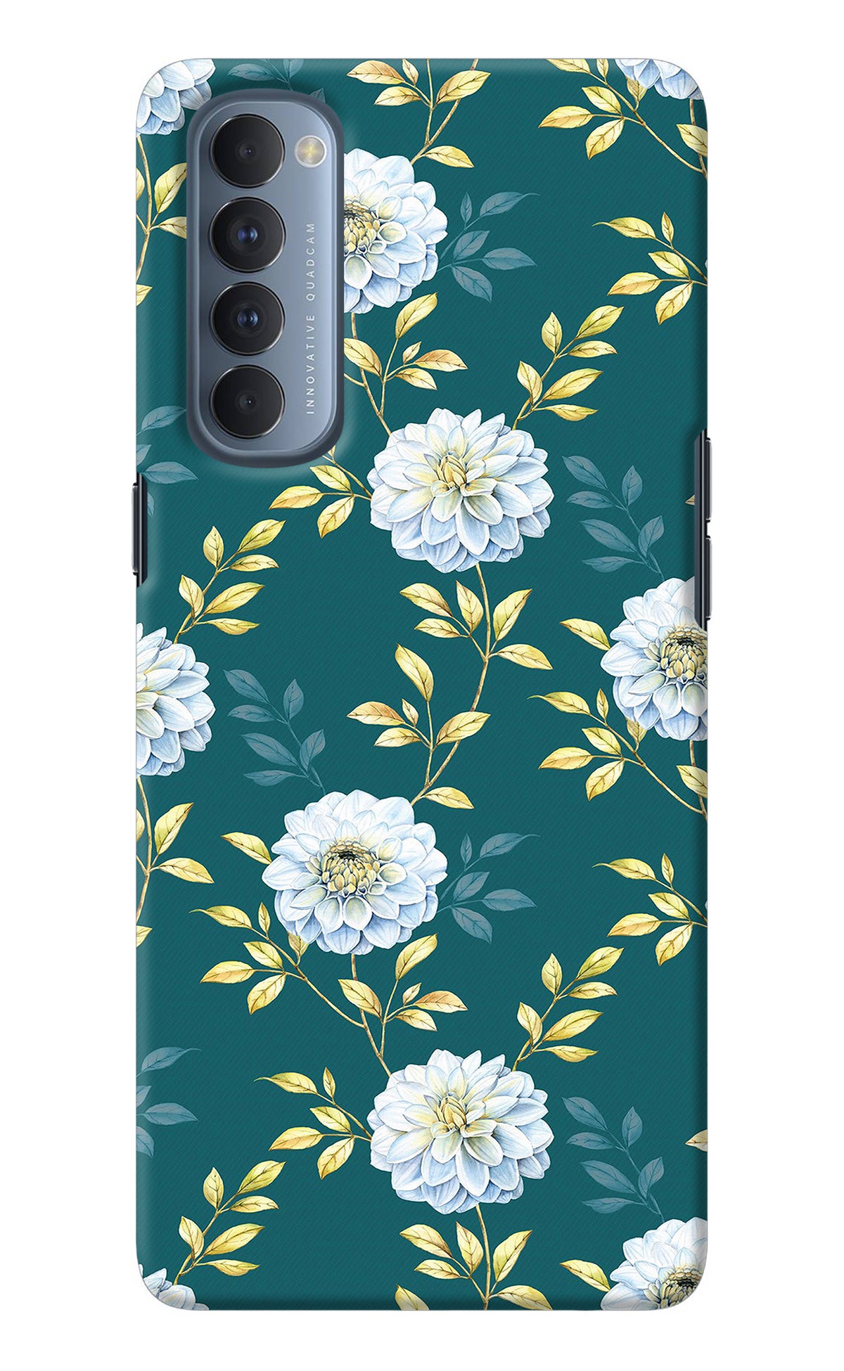 Flowers Oppo Reno4 Pro Back Cover