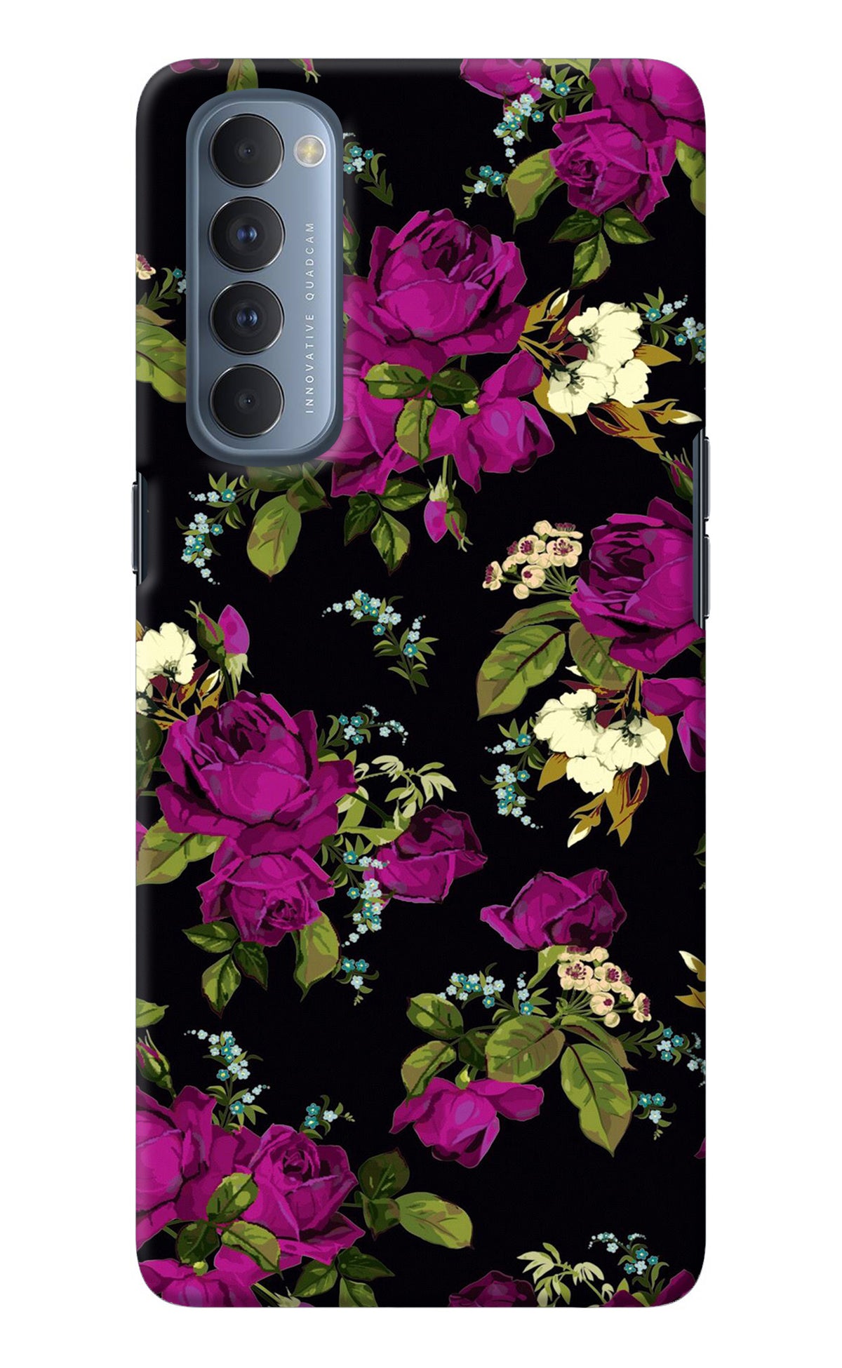 Flowers Oppo Reno4 Pro Back Cover