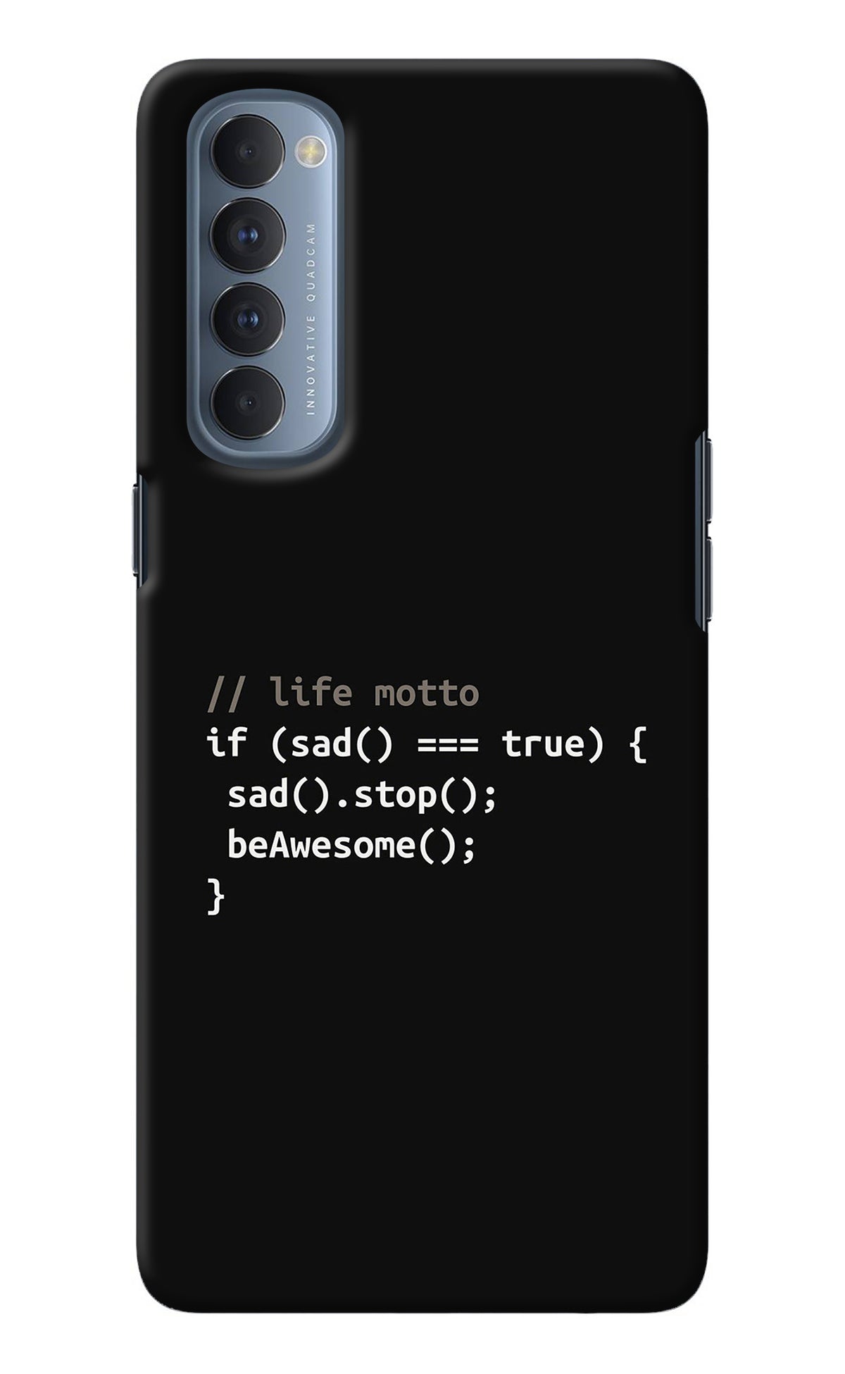 Life Motto Code Oppo Reno4 Pro Back Cover