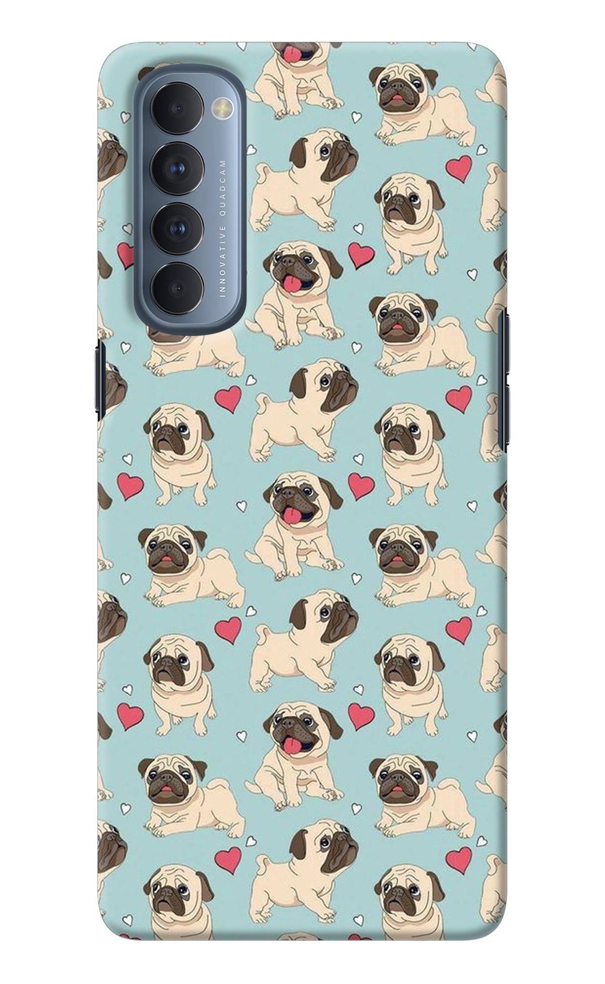 Pug Dog Oppo Reno4 Pro Back Cover