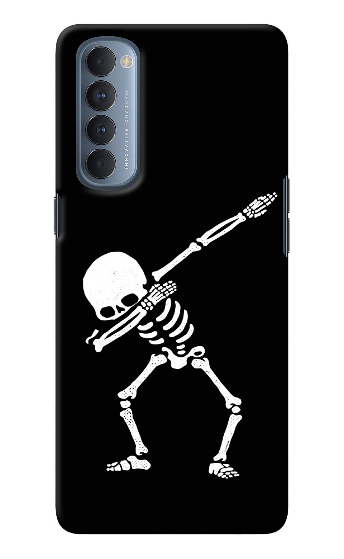 Dabbing Skeleton Art Oppo Reno4 Pro Back Cover