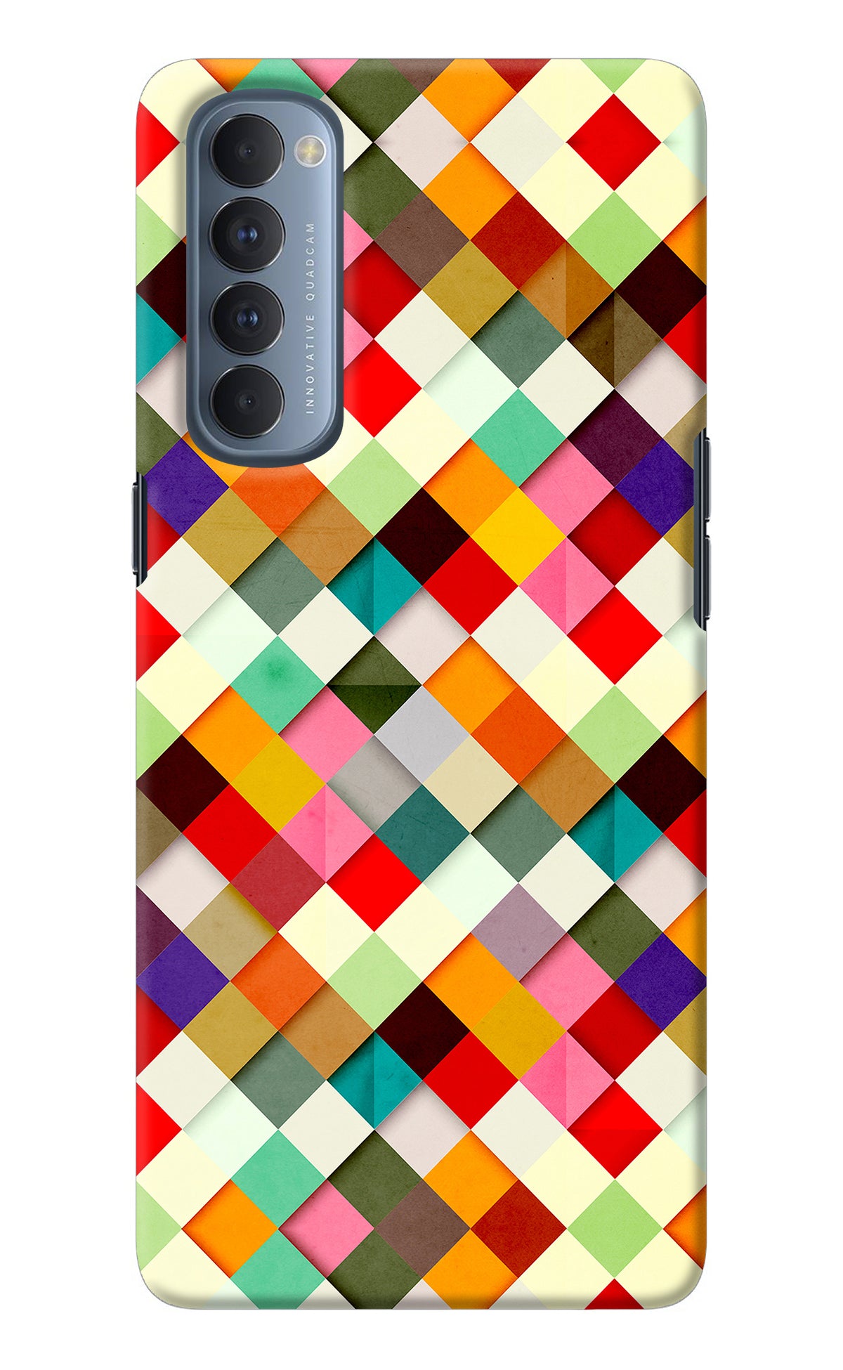 Geometric Abstract Colorful Oppo Reno4 Pro Back Cover