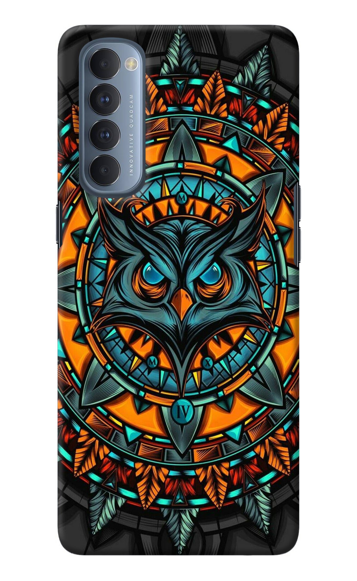 Angry Owl Art Oppo Reno4 Pro Back Cover