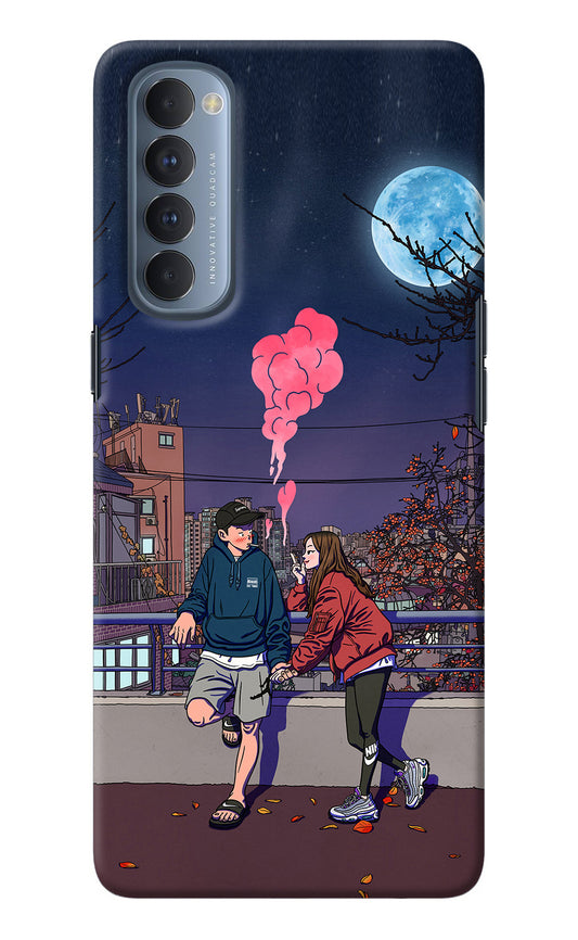 Chilling Couple Oppo Reno4 Pro Back Cover