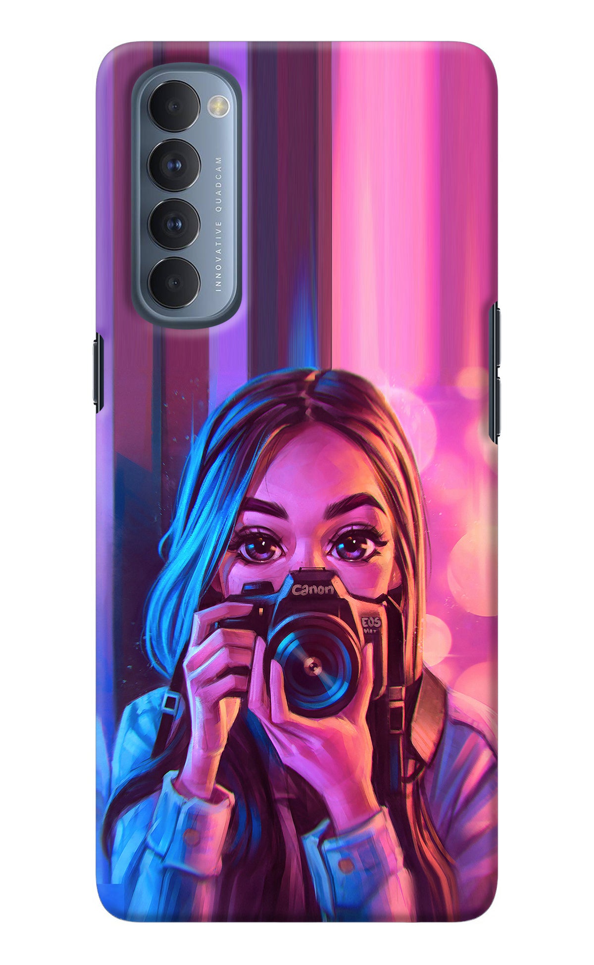 Girl Photographer Oppo Reno4 Pro Back Cover