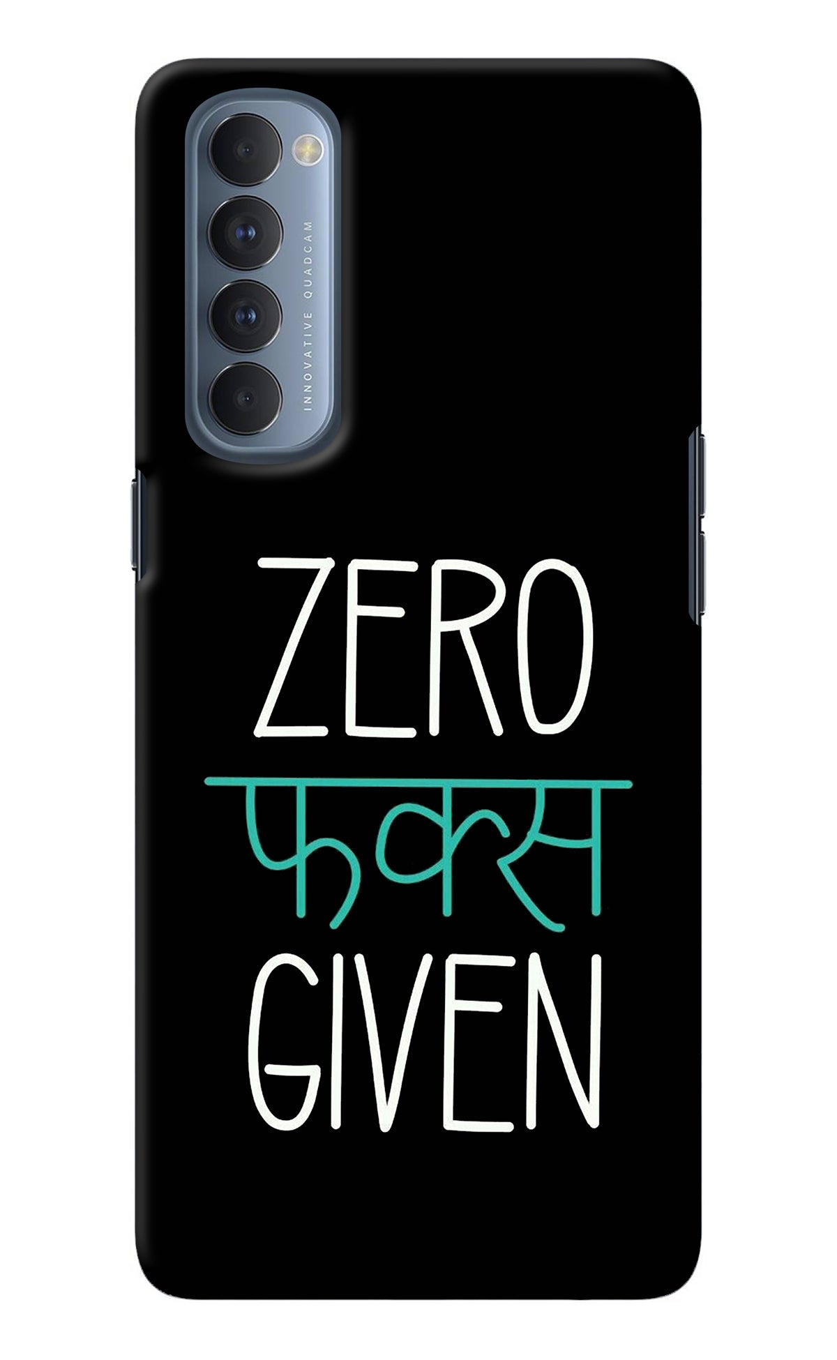 Zero Fucks Given Oppo Reno4 Pro Back Cover