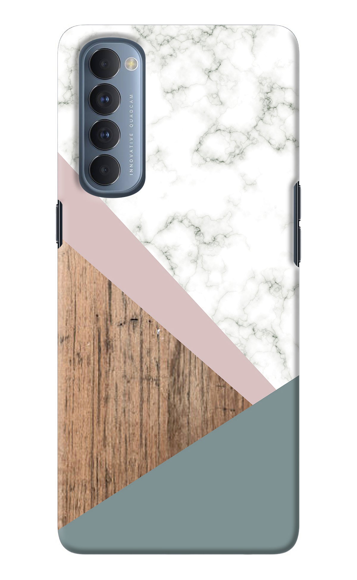 Marble wood Abstract Oppo Reno4 Pro Back Cover