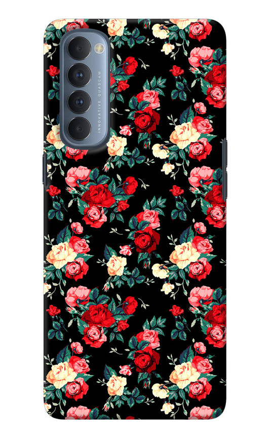 Rose Pattern Oppo Reno4 Pro Back Cover