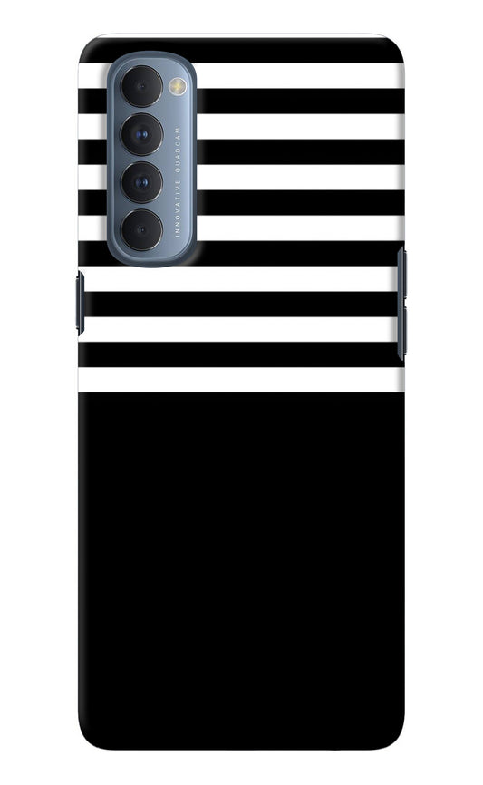 Black and White Print Oppo Reno4 Pro Back Cover