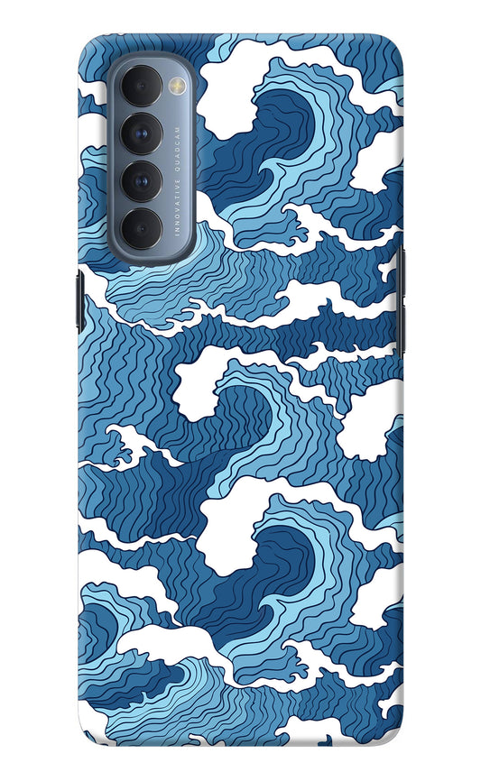 Blue Waves Oppo Reno4 Pro Back Cover