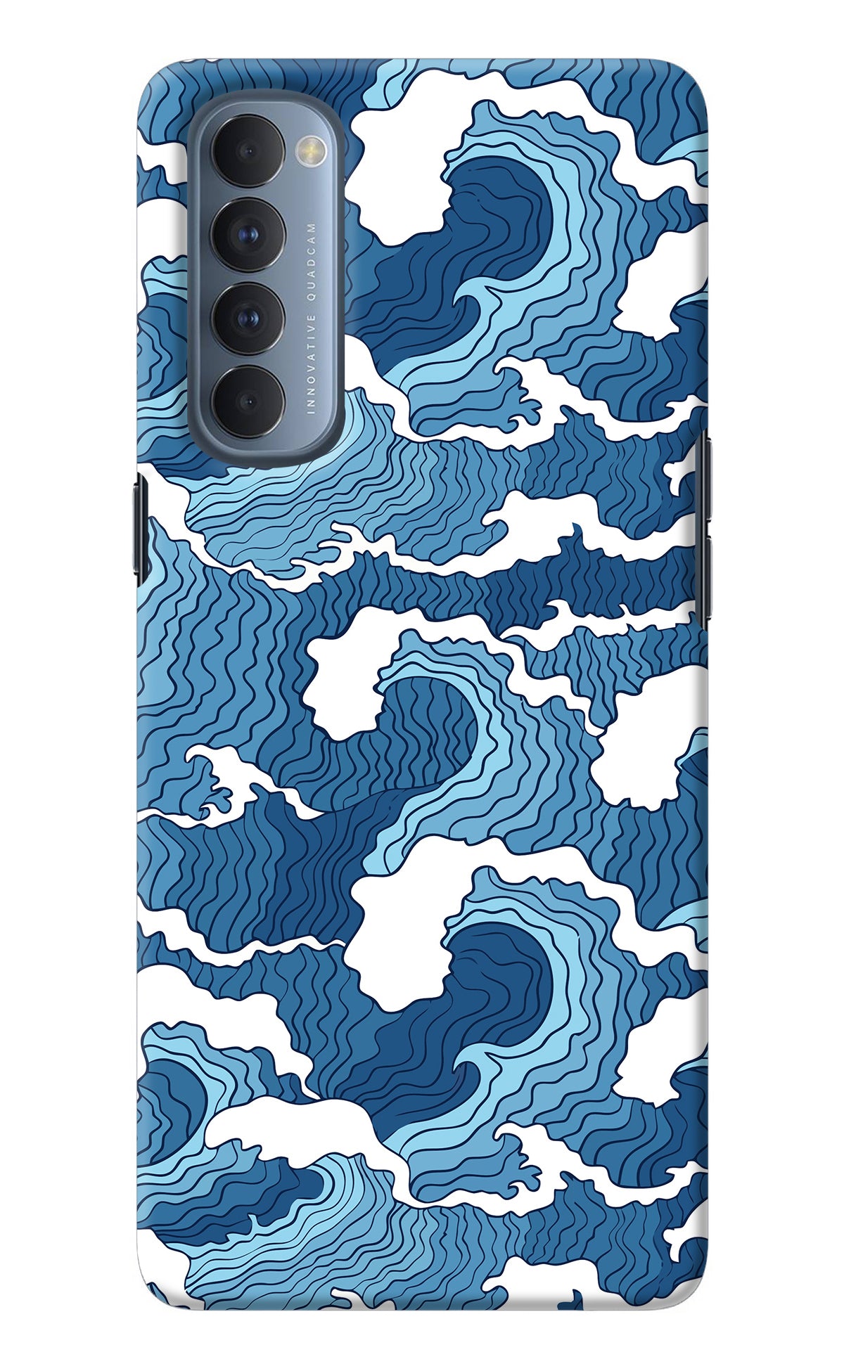 Blue Waves Oppo Reno4 Pro Back Cover
