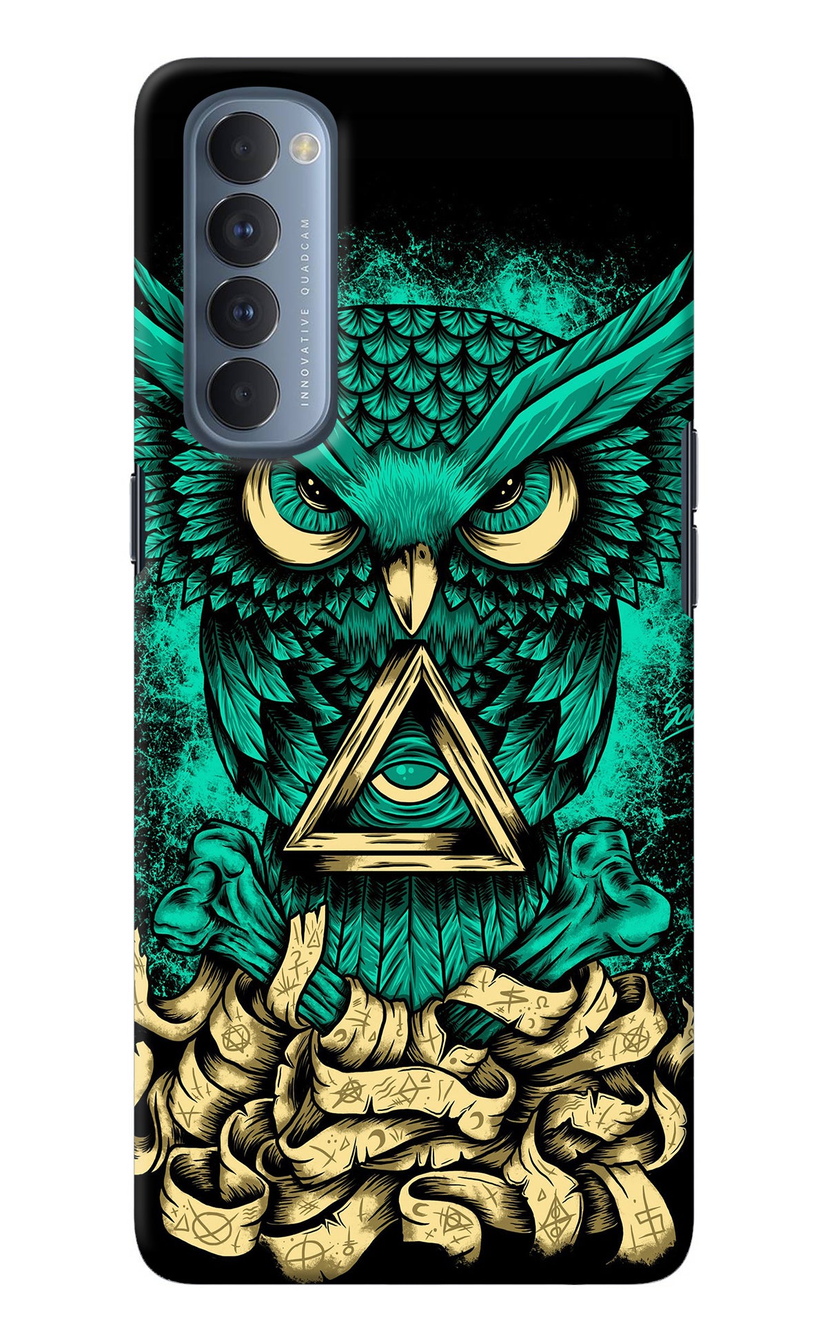 Green Owl Oppo Reno4 Pro Back Cover