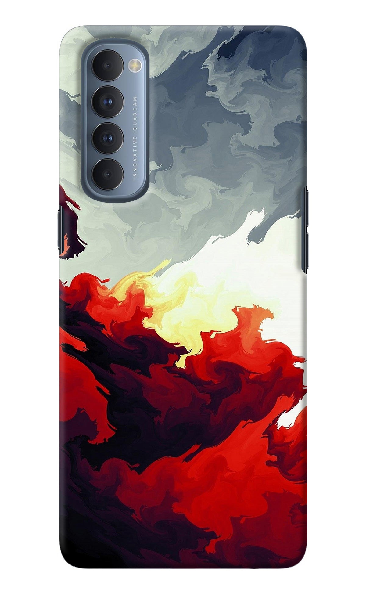 Fire Cloud Oppo Reno4 Pro Back Cover