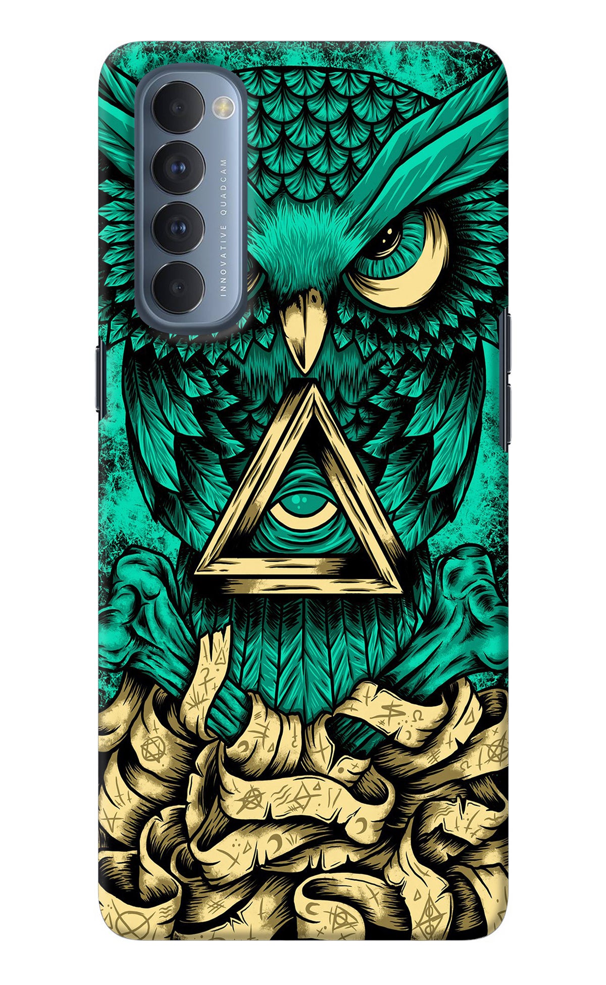 Green Owl Oppo Reno4 Pro Back Cover