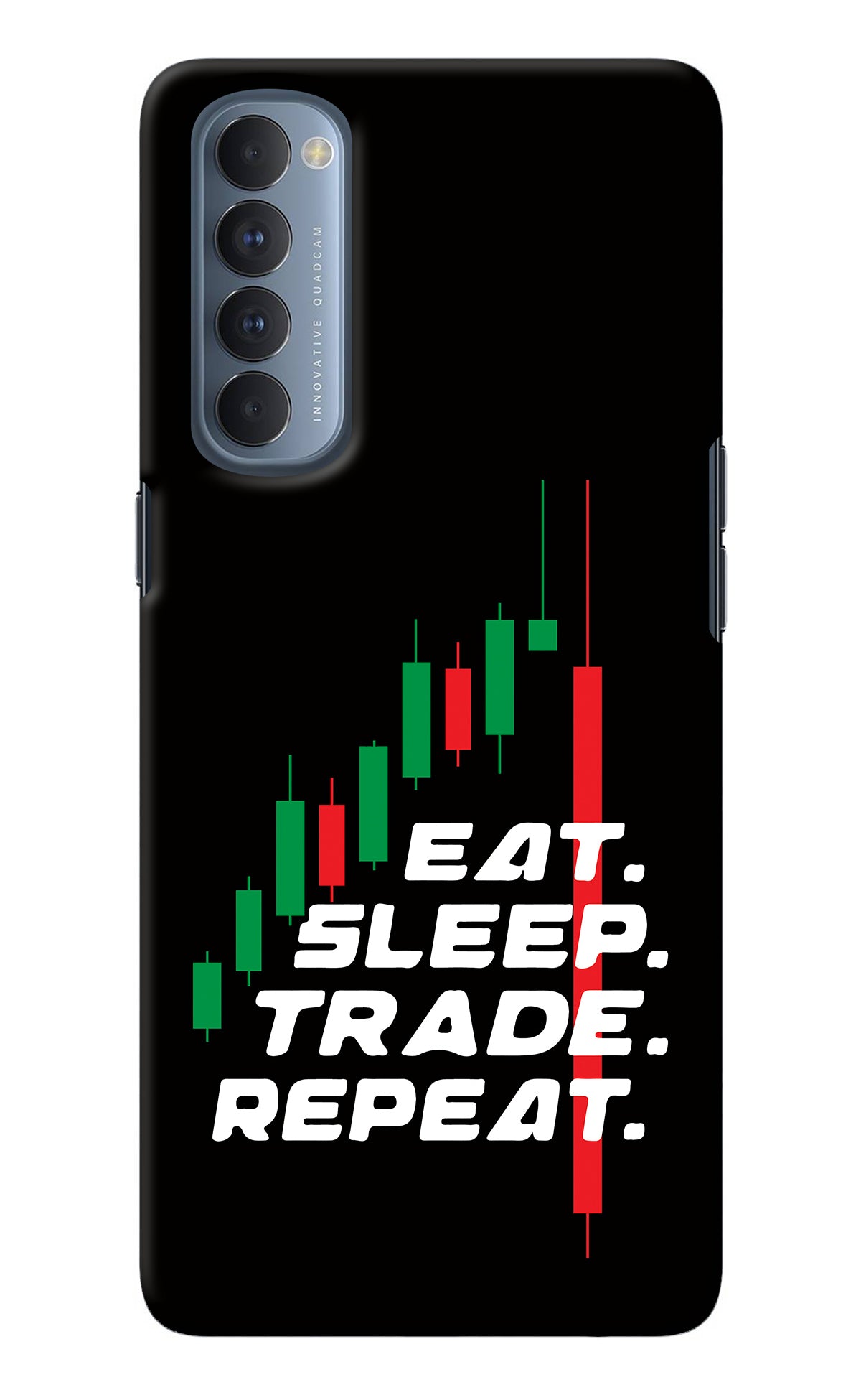 Eat Sleep Trade Repeat Oppo Reno4 Pro Back Cover