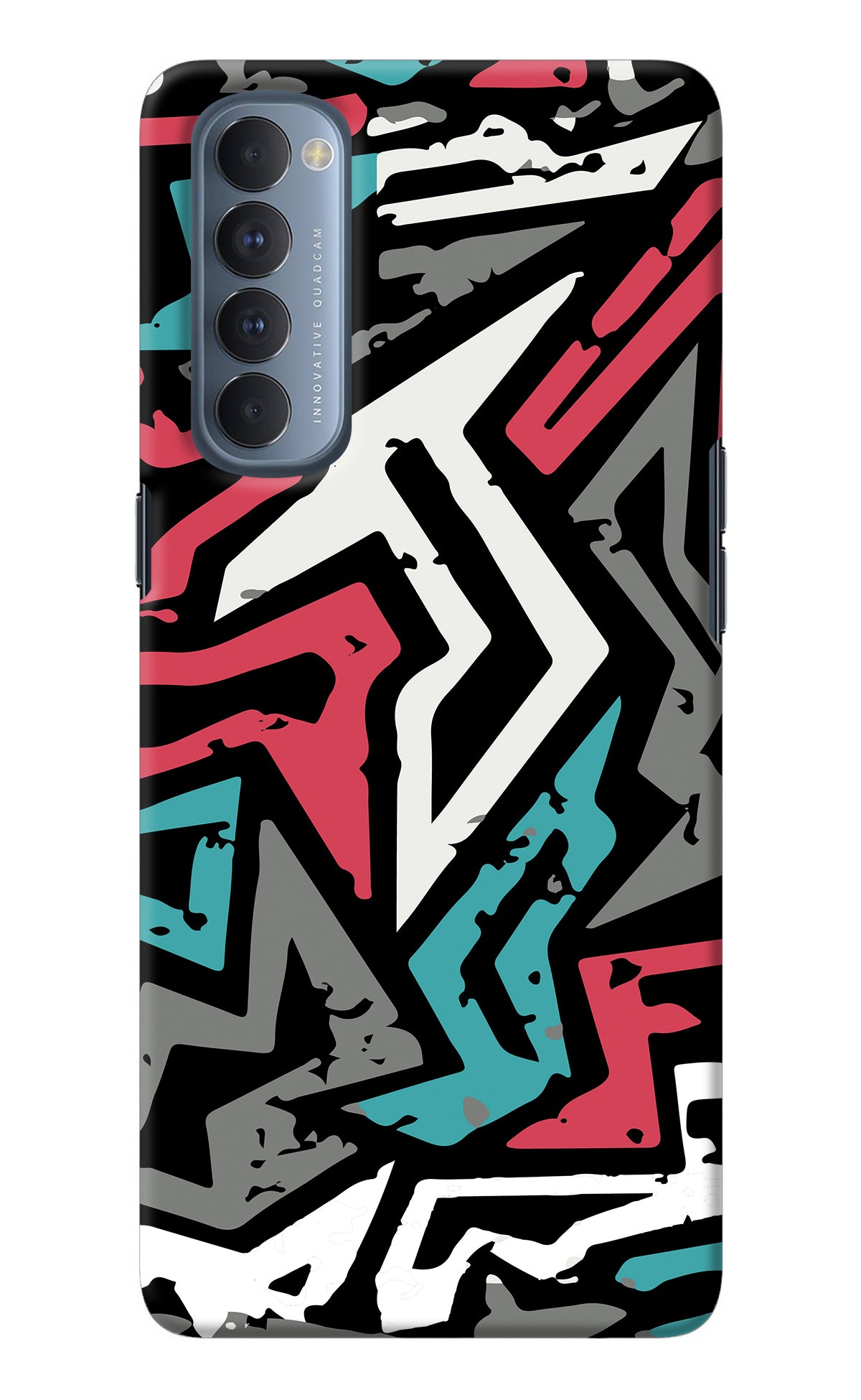 Geometric Graffiti Oppo Reno4 Pro Back Cover