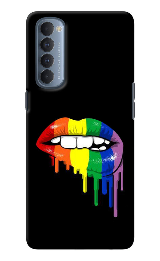 Lips Biting Oppo Reno4 Pro Back Cover