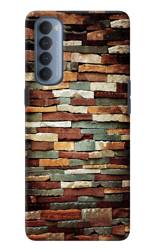 Bricks Pattern Oppo Reno4 Pro Back Cover