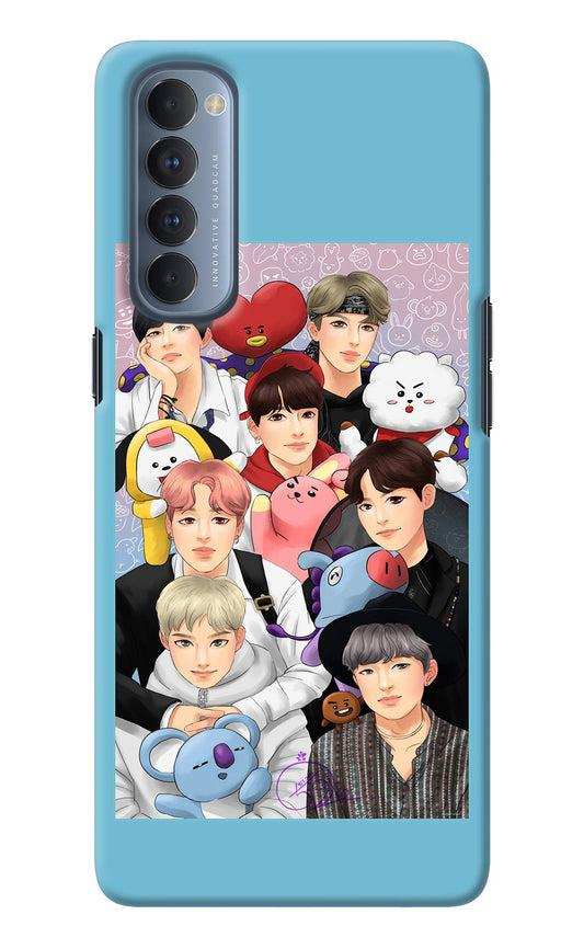 BTS with animals Oppo Reno4 Pro Back Cover