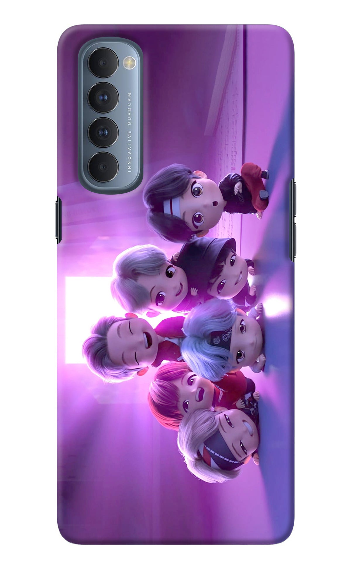 BTS Chibi Oppo Reno4 Pro Back Cover